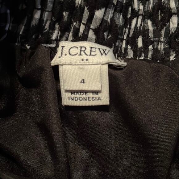 J. Crew Black Mini Skirt Gingham Pattern Pull on women’s size 4 | Sidewalk skirt - Picture 14 of 14